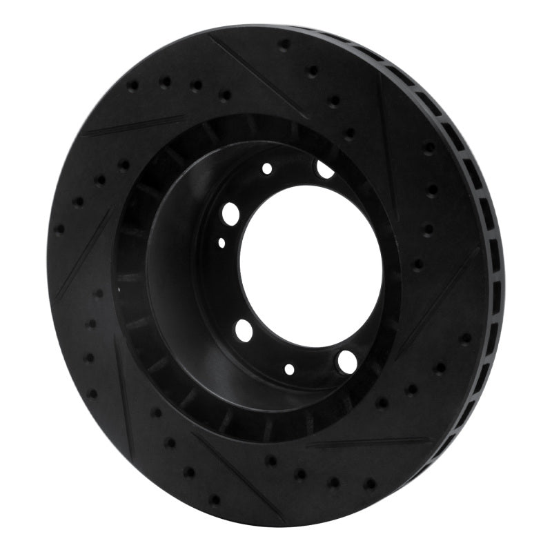 R1 Concepts R1 89-97 Porsche 911 Front Left Drilled & Slotted Black Brake Rotor