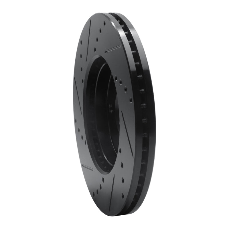 R1 Concepts R1 06-11 Chevrolet HHR Front Right Drilled & Slotted Black Brake Rotor