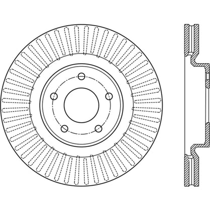 StopTech 13-15 Nissan Pathfinder Slotted Front Left Rotor