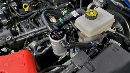 J&L 2021.5-2024 Ford Bronco 2.3L EcoBoost Oil Separator 3.0 Passenger Side - Clear Anodized