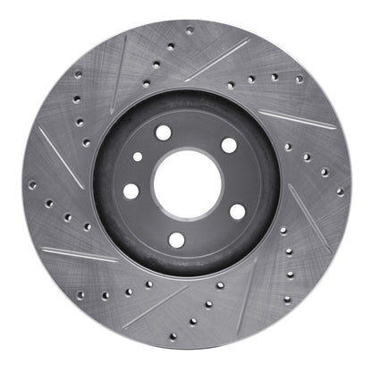 R1 Concepts R1 13-20 Ford Special SERVICE POLICE Sedan Front Right Drilled & Slotted Silver Brake Rotor