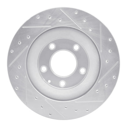 R1 Concepts R1 04-11 Mazda RX-8 Rear Left Drilled & Slotted Silver Brake Rotor