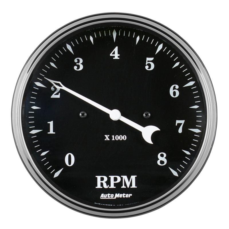 AutoMeter Auto Meter Gauge Tachometer 5in 8k RPM In-Dash Old Tyme Black