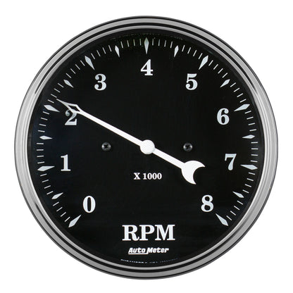 AutoMeter Auto Meter Gauge Tachometer 5in 8k RPM In-Dash Old Tyme Black
