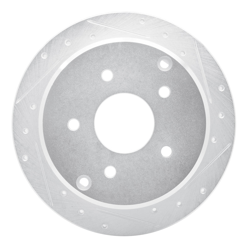 R1 Concepts R1 04-04 Pontiac GTO Rear Right Drilled & Slotted Silver Brake Rotor