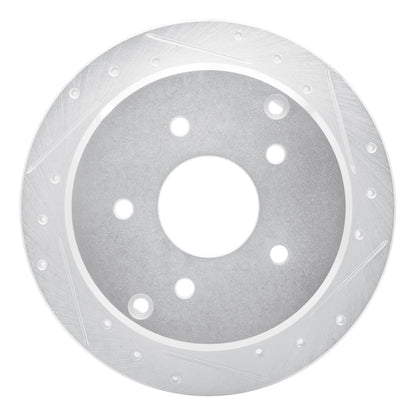 R1 Concepts R1 04-04 Pontiac GTO Rear Right Drilled & Slotted Silver Brake Rotor