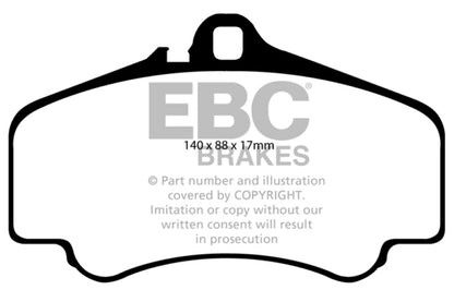 EBC Racing 99-01 Porsche 911 (996) GT3 RP-X Race Front Brake Pads