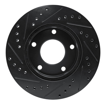 R1 Concepts R1 69-78 Cadillac Eldorado Rear/Front Right Drilled & Slotted Black Brake Rotor