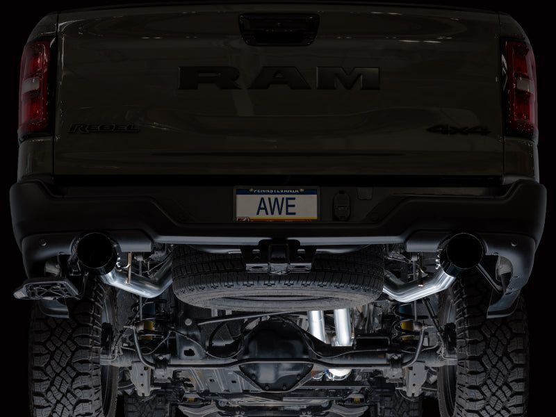AWE Tuning 2025+ RAM 1500 3.0TT Rebel 0FG Cat-Back Exhaust w/ Diamond Black Tips