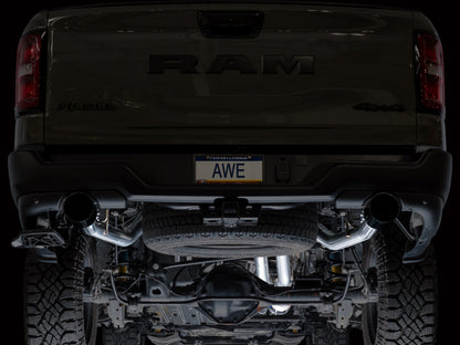 AWE Tuning 2025+ RAM 1500 3.0TT Rebel 0FG Cat-Back Exhaust w/ Diamond Black Tips