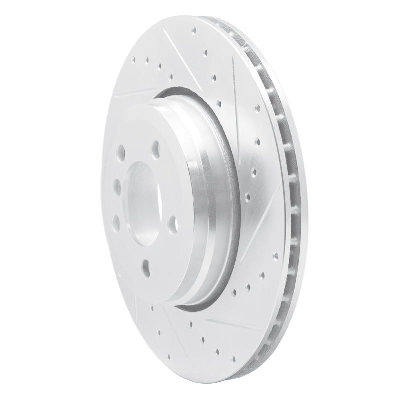 R1 Concepts R1 02-05 BMW 760I Rear Right Drilled & Slotted Silver Brake Rotor