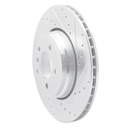 R1 Concepts R1 02-05 BMW 760I Rear Right Drilled & Slotted Silver Brake Rotor