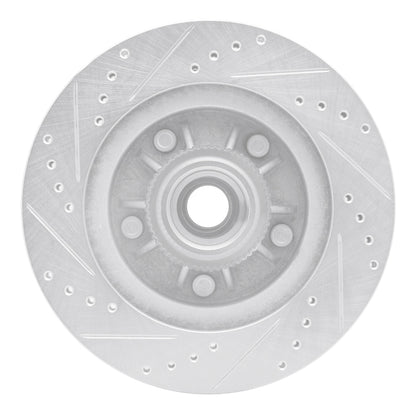 R1 Concepts R1 97-99 Ford F-150 RWD Front Right Drilled & Slotted Silver Brake Rotor