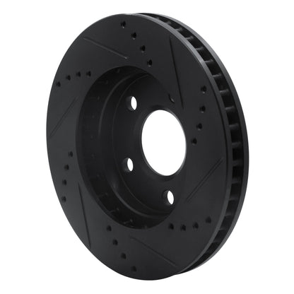 R1 Concepts R1 97-05 Buick LeSabre Front Left Drilled & Slotted Black Brake Rotor