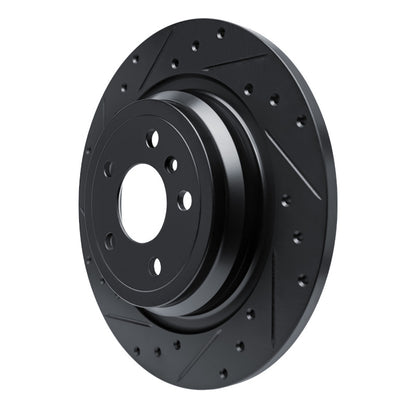 R1 Concepts R1 12-18 Mercedes-Benz GLE300D Rear Left Drilled & Slotted Black Brake Rotor