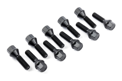 Dinan Lug Bolts - Cone Seat - M12x1.5 - 39mm - Black (Set of 10)