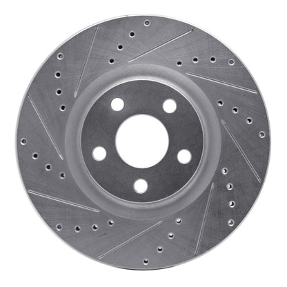 R1 Concepts R1 15-20 Ford Edge Front Left Drilled & Slotted Silver Brake Rotor
