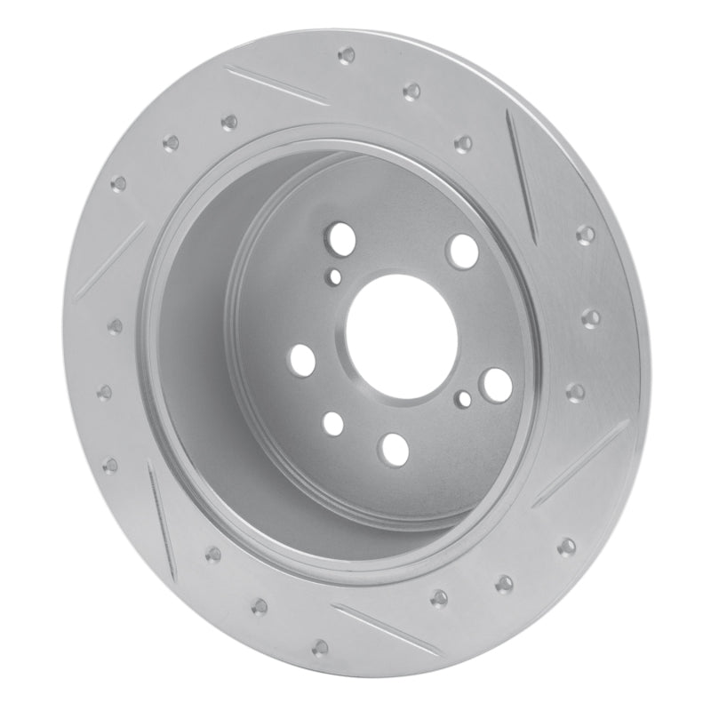 R1 Concepts R1 94-95 Toyota Celica Rear Left Drilled & Slotted Silver Brake Rotor