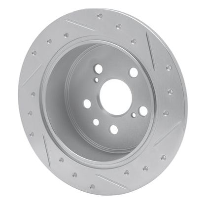 R1 Concepts R1 94-95 Toyota Celica Rear Left Drilled & Slotted Silver Brake Rotor