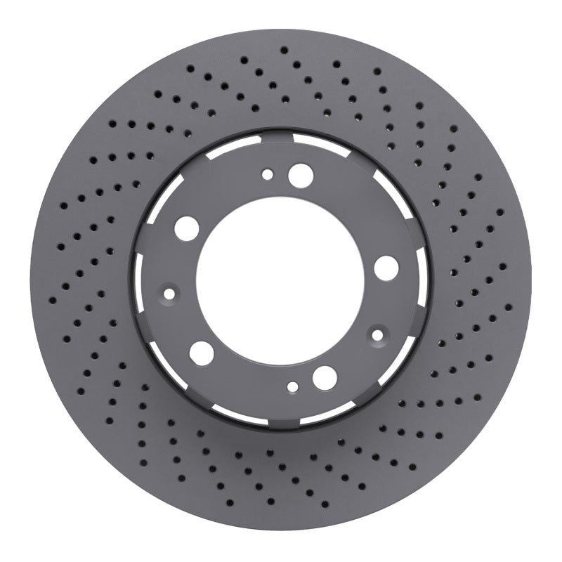 DFC 94-98 Porsche 911 Right Front Drilled Hi-Carbon Alloy Geomet Coated Rotor