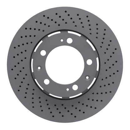 DFC 94-98 Porsche 911 Right Front Drilled Hi-Carbon Alloy Geomet Coated Rotor