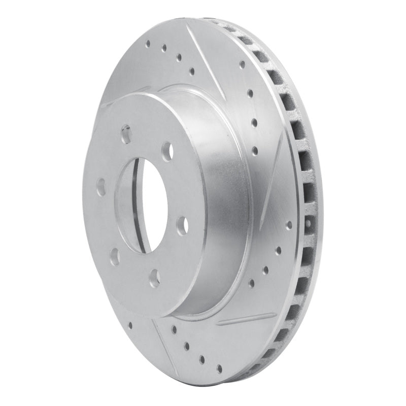 R1 Concepts R1 1991-1996 Dodge Dakota 4WD Front Right Drilled & Slotted Silver Brake Rotor