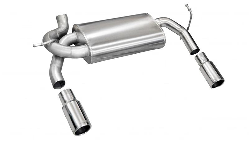 CORSA Performance Corsa 2007-2011 Jeep Wrangler 3.8L/12-14 Wrangler 3.6L Polished Sport Axle-Back Exhaust