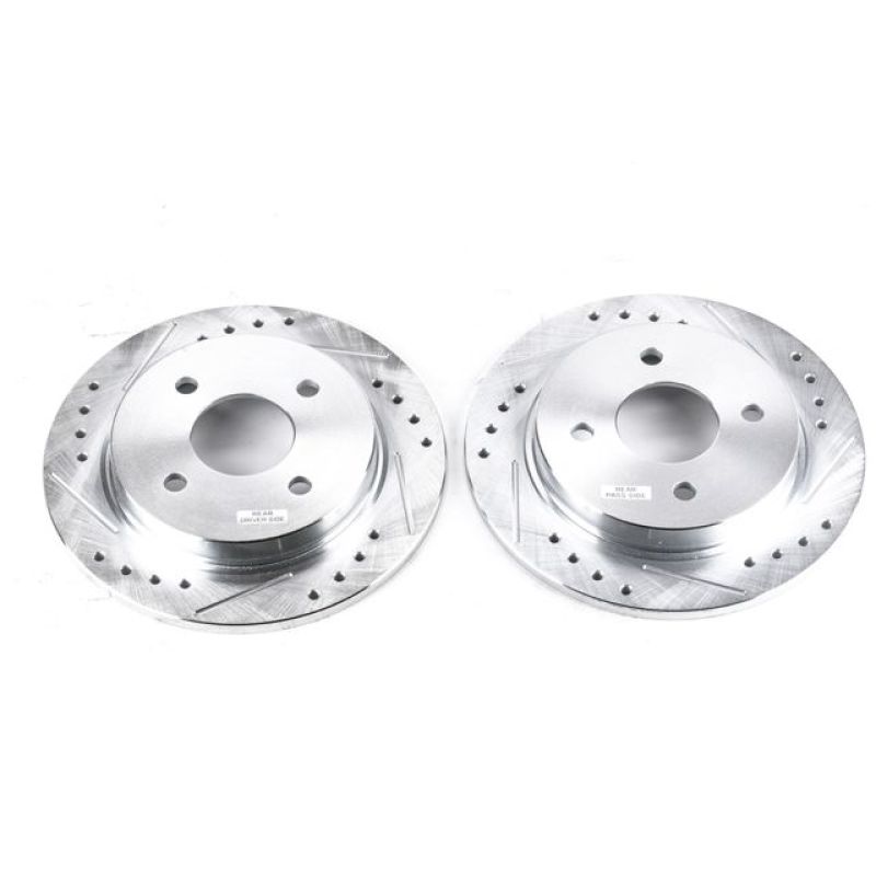 PowerStop Power Stop 14-19 Ford Fiesta Rear Evolution Drilled & Slotted Rotors - Pair