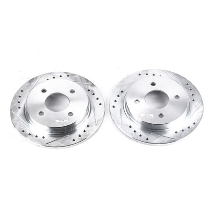PowerStop Power Stop 14-19 Ford Fiesta Rear Evolution Drilled & Slotted Rotors - Pair