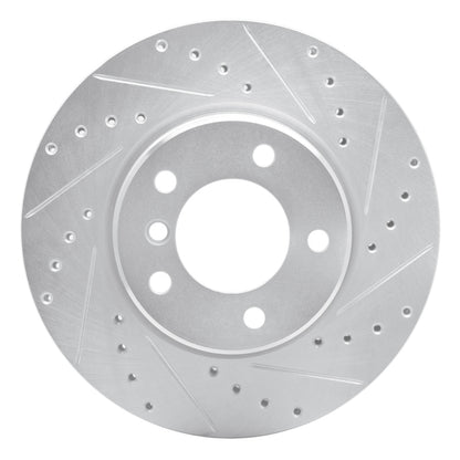 R1 Concepts R1 04-10 BMW 525I (USA/Canada) Front Right Drilled & Slotted Silver Brake Rotor