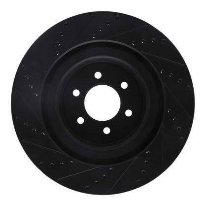 R1 Concepts R1 2003-2017 Dodge Viper Front Right Drilled & Slotted Black Brake Rotor