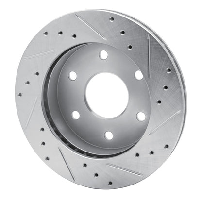R1 Concepts R1 88-91 Chevrolet K1500 Front Left Drilled & Slotted Silver Brake Rotor