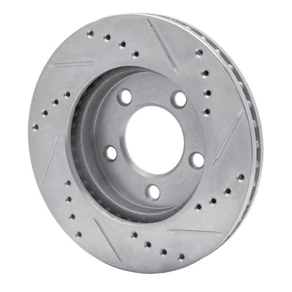 R1 Concepts R1 70-93 Ford Taurus (Excl SHO) Front Left Drilled & Slotted Silver Brake Rotor