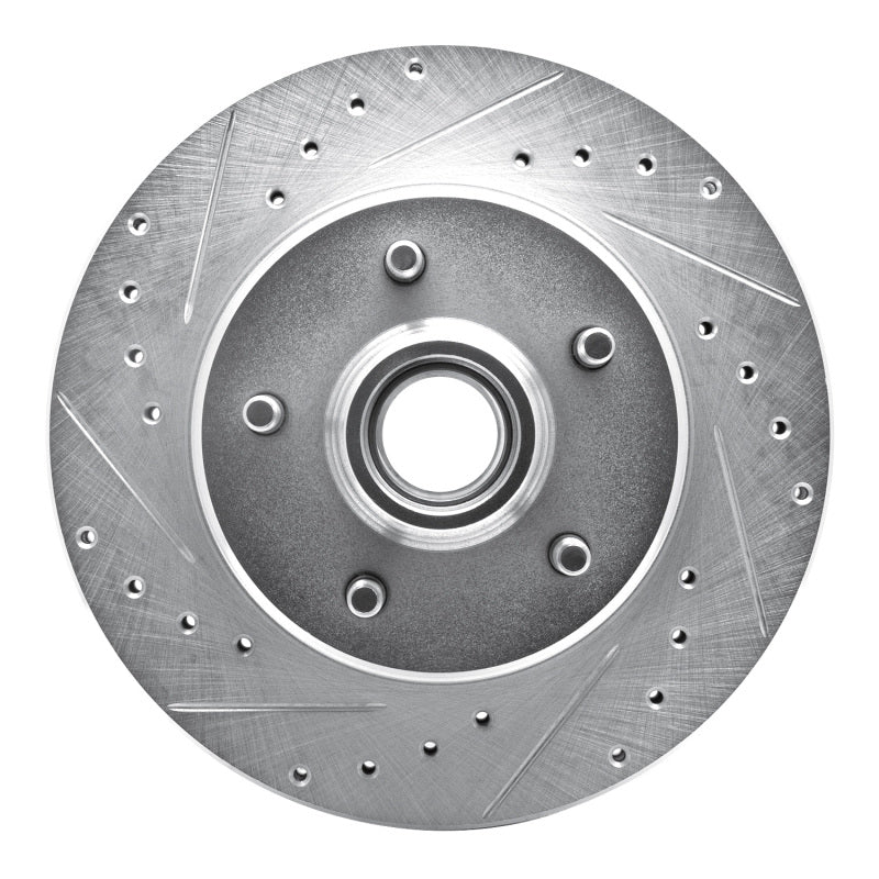 R1 Concepts R1 90-02 Chevrolet ASTRO Front Left Drilled & Slotted Silver Brake Rotor