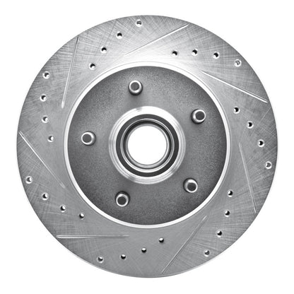 R1 Concepts R1 90-02 Chevrolet ASTRO Front Left Drilled & Slotted Silver Brake Rotor