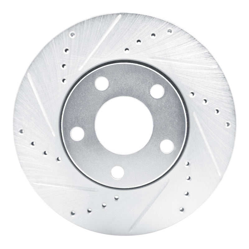 R1 Concepts R1 90-97 Audi V8 Quattro Front Left Drilled & Slotted Silver Brake Rotor