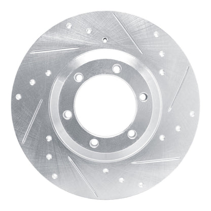 R1 Concepts R1 78-83 Chevrolet Luv Front Right Drilled & Slotted Silver Brake Rotor