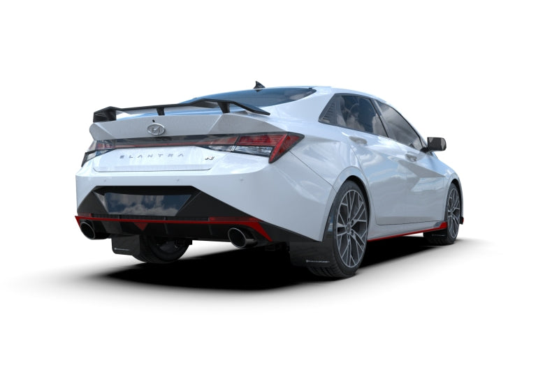 Rally Armor 22-23 Hyundai Elantra N & N Line Black Mud Flap w/Grey Logo