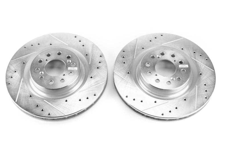 PowerStop Power Stop 17-18 Honda Civic Front Evolution Drilled & Slotted Rotors - Pair