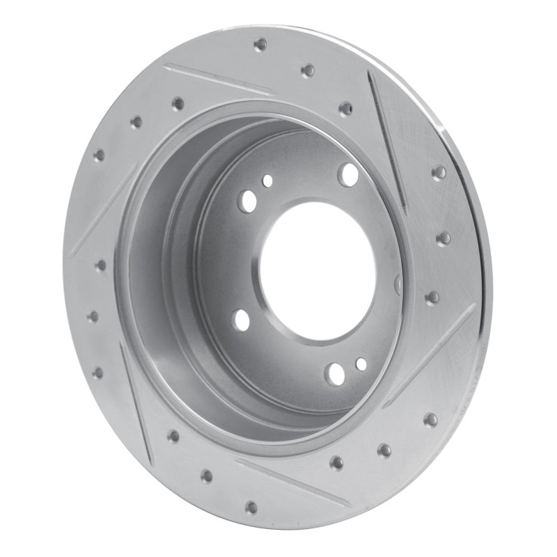 R1 Concepts R1 09-16 Hyundai TUCSON Rear Left Drilled & Slotted Silver Brake Rotor