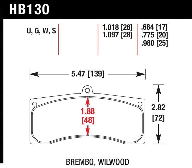 Hawk Performance Hawk Universal Brembo DTC-70 Race Brake Pads