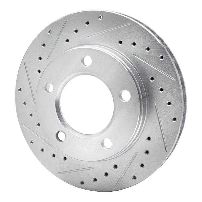 R1 Concepts R1 74-80 InternatIonal SCOUT II Front Left Drilled & Slotted Silver Brake Rotor