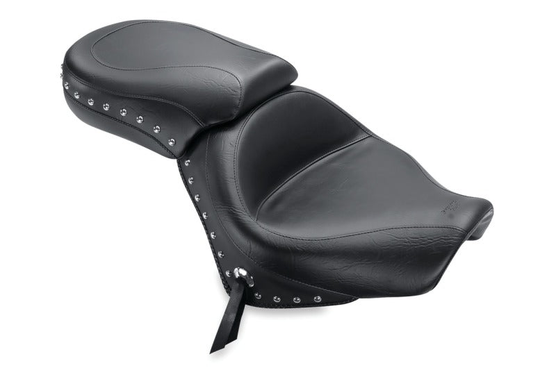 Mustang Motorcycle Mustang 04-21 Honda VT750 Aero Wide Touring 2PC Seat w/Studs - Black