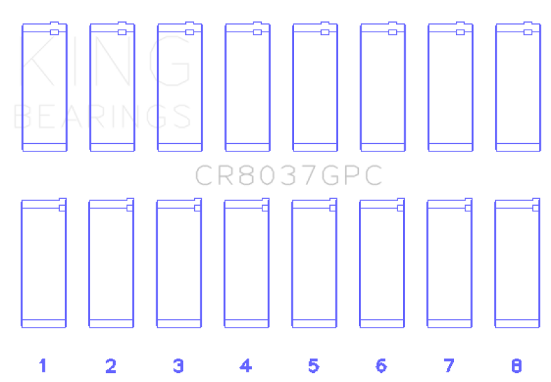 King Engine Bearings King General Motors Duramax LLY/LML/LMM/LGH/L5P/LBZ/LB7 (Size 0.26) Connecting Rod Bearing Set