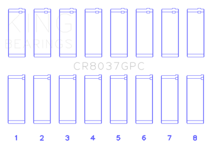 King Engine Bearings King General Motors Duramax LLY/LML/LMM/LGH/L5P/LBZ/LB7 (Size 0.26) Connecting Rod Bearing Set