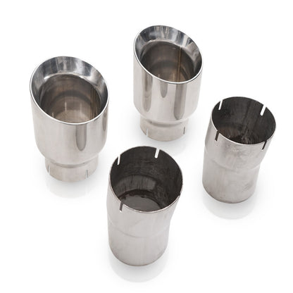 Stainless Works 4in Double Wall Slash-Cut Polished Tip Kit