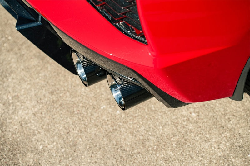CORSA Performance Corsa 2020-2025 Chevrolet Corvette C8 RWD 3in Track Cat-Back Delete Exhaust w/4.5in CF Polished Tips