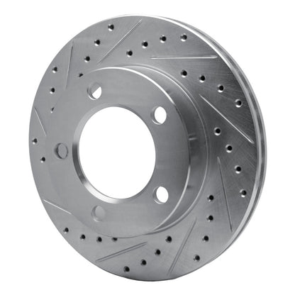 R1 Concepts R1 94-96 Ford Bronco Front Left Drilled & Slotted Silver Brake Rotor