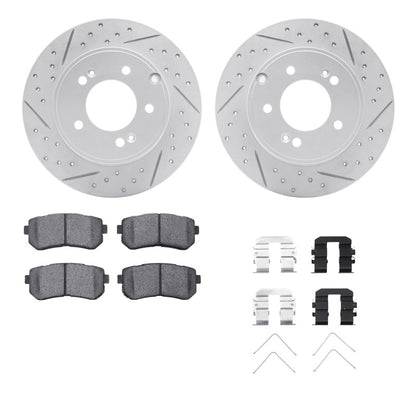 R1 Concepts R1 16-20 Hyundai Sonata Rear Drill/Slot Carbon Coated Rotor Set w/Optimum Pads