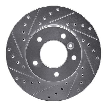 R1 Concepts R1 90-97 Jaguar XJ6 Front Left Drilled & Slotted Silver Brake Rotor